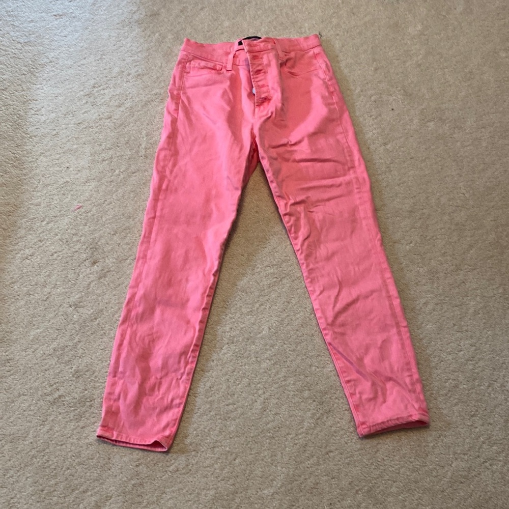 J Brand coral pink Lillie Jeans